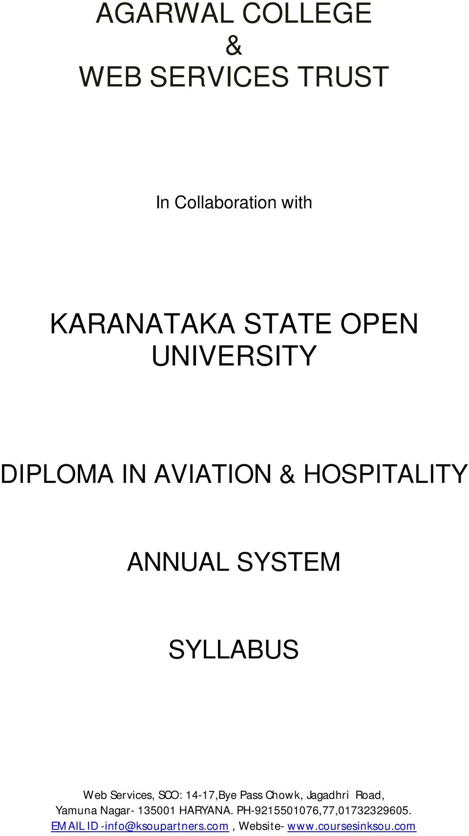 STATE OPEN UNIVERSITY DIPLOMA IN