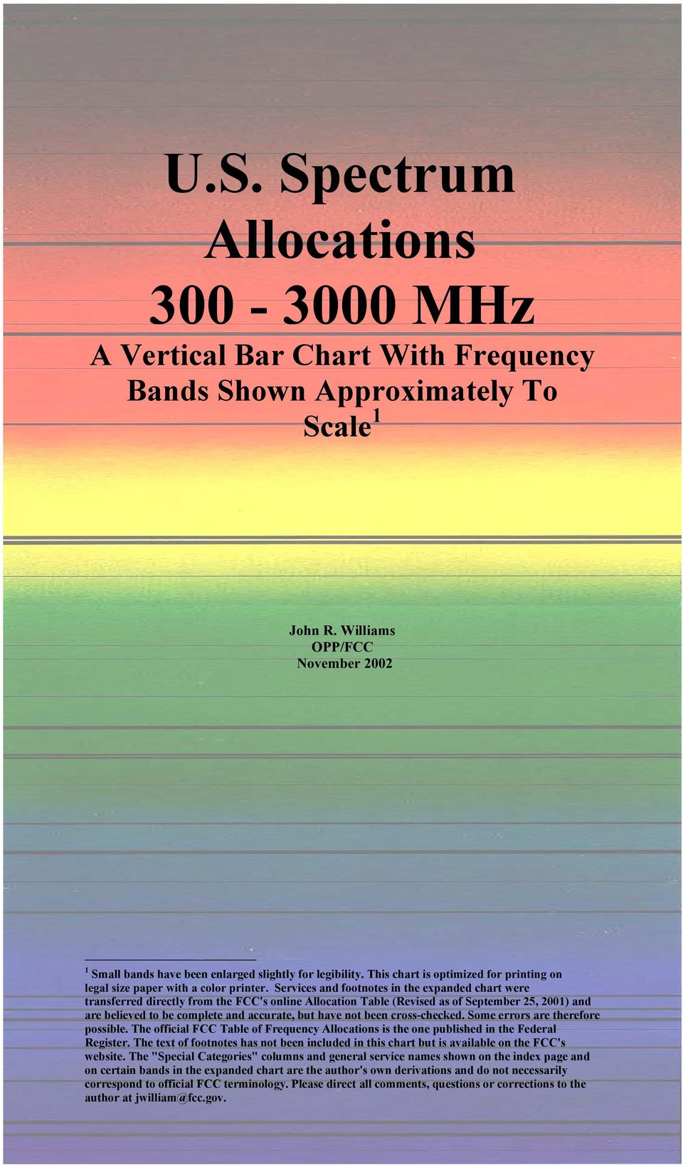 U.S. Spectrum Allocations MHz A Vertical Bar Chart With ...