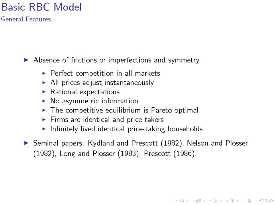 equilibrium is Pareto optimal Firms are identical and price takers In nitely lived identical price-taking
