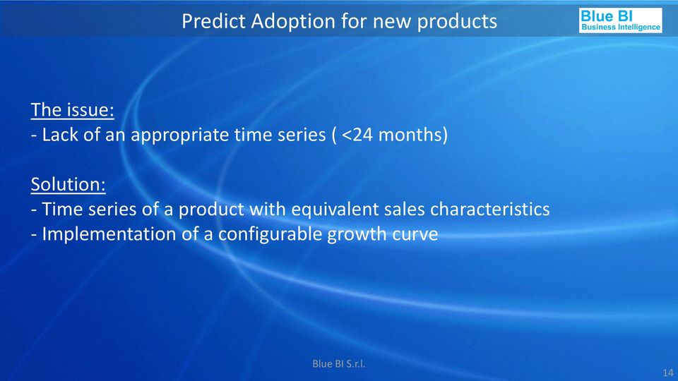 Time series of a product with equivalent sales