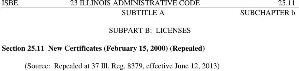 11 New Certificates (February 15, 2000)