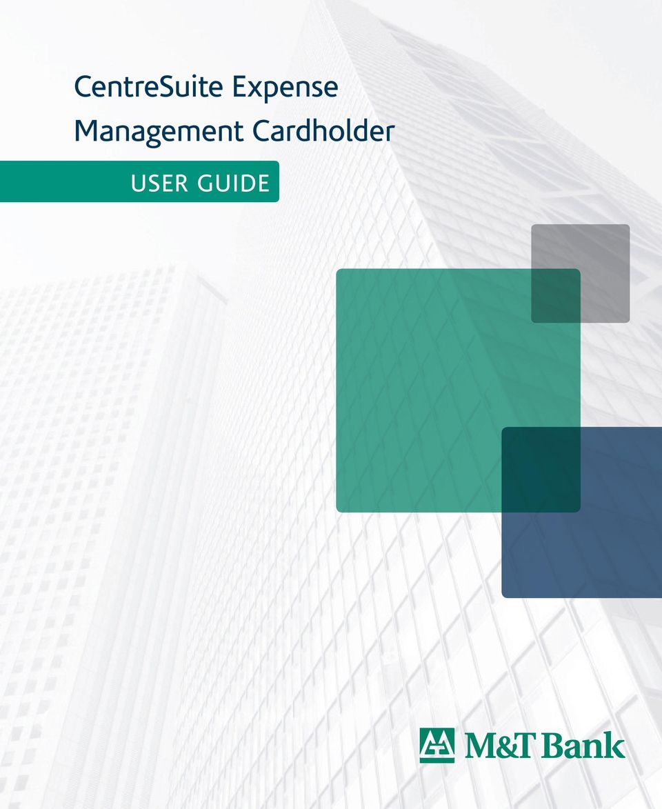 Centresuite Expense Management Cardholder User Guide Pdf Free