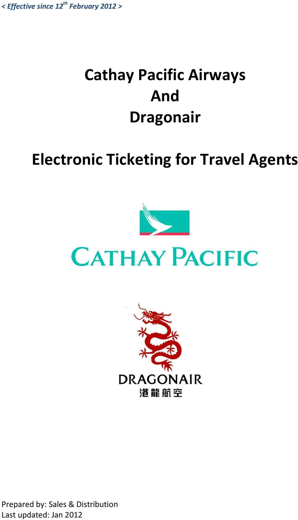 Electronic Ticketing for Travel Agents