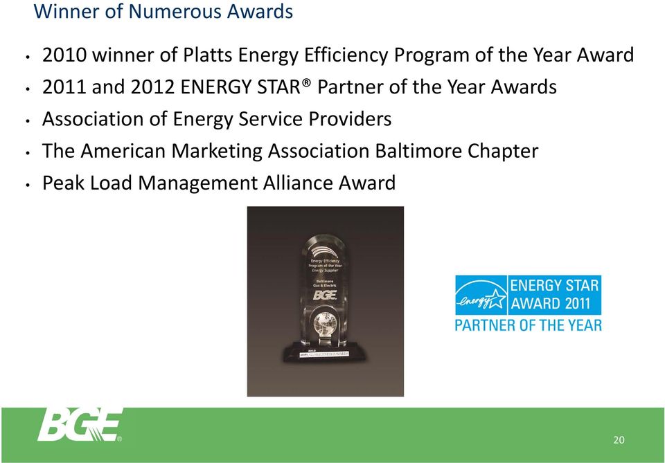 Year Awards Association of Energy Service Providers The American