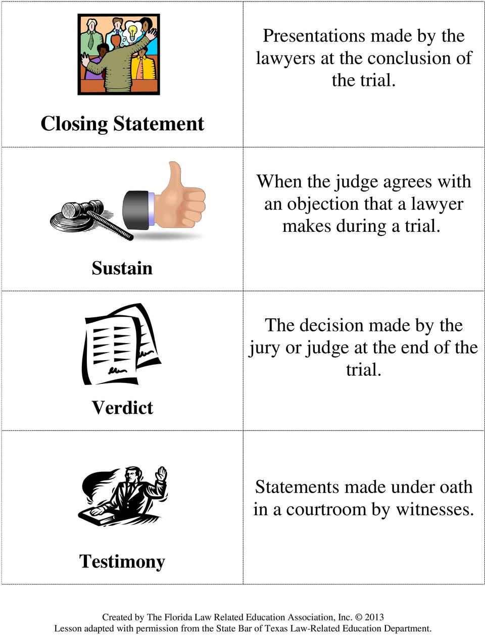 makes during a trial.