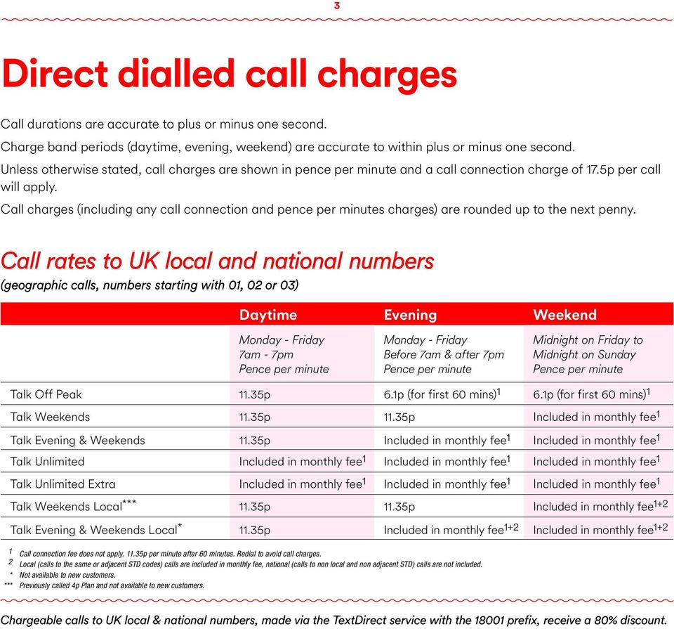 Call charges (including any call connection and pence per minutes charges) are rounded up to the next penny.