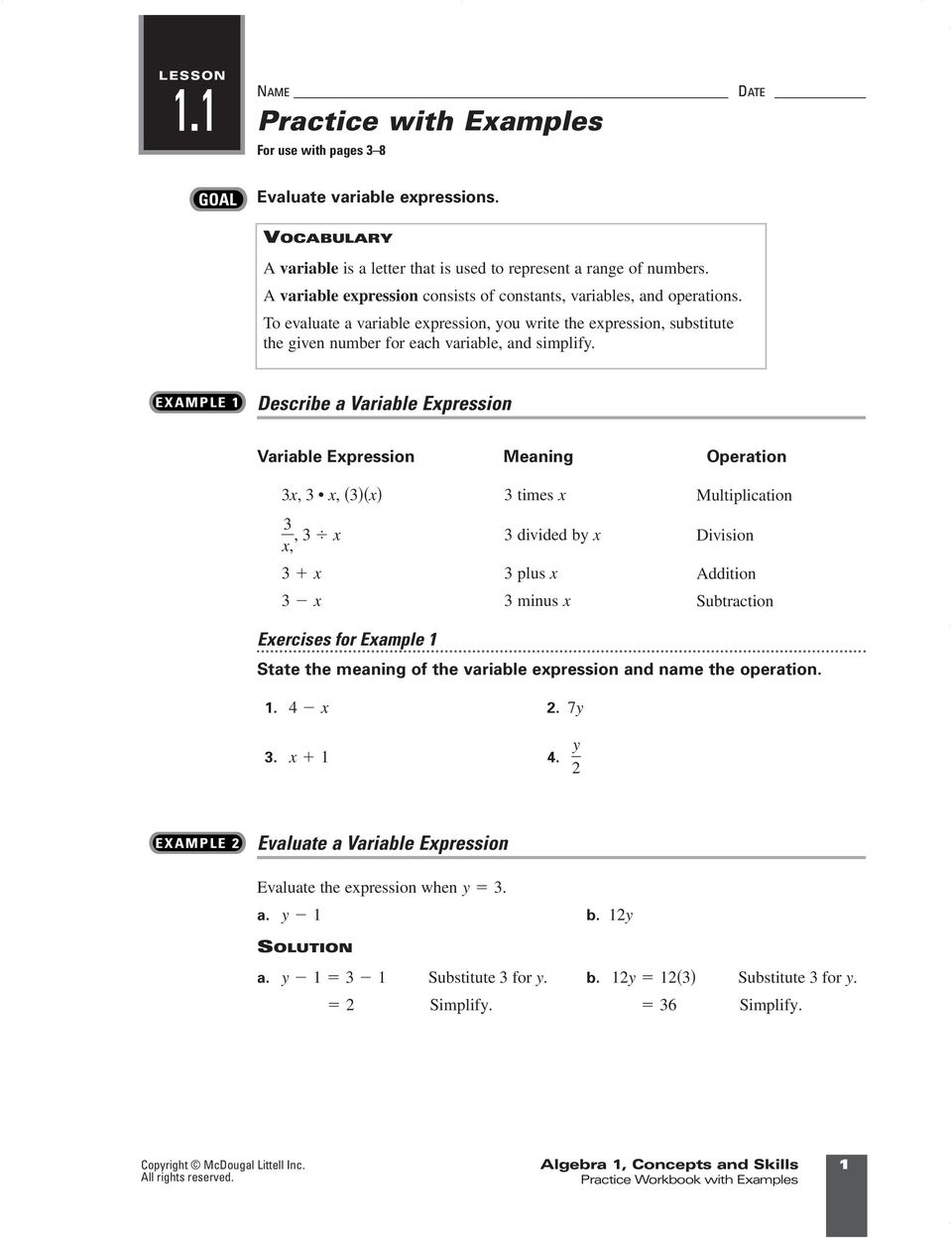 Algebra 1 common core regents course workbook answer key pdf Algebra 1 Practice Workbook With Examples Mcdougal Littell Concepts And Skills Pdf Free Download