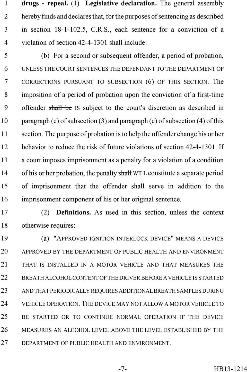 DEPARTMENT OF CORRECTIONS PURSUANT TO SUBSECTION () OF THIS SECTION.