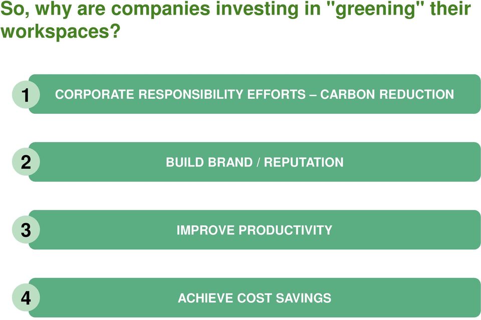 1 CORPORATE RESPONSIBILITY EFFORTS CARBON