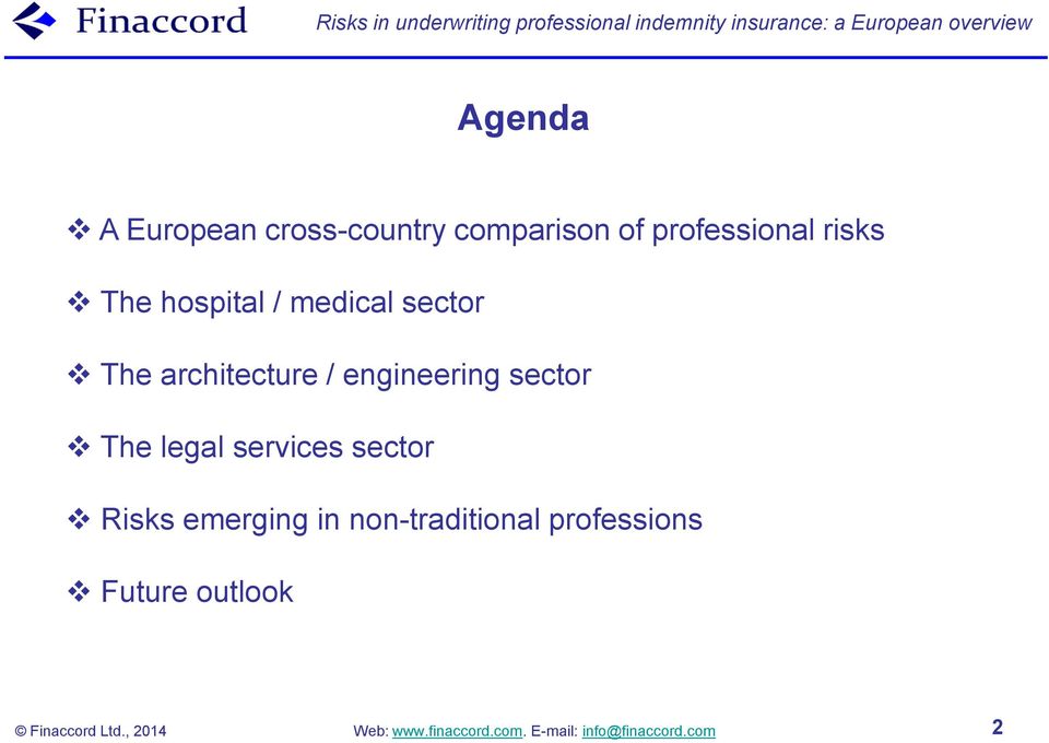 services sector Risks emerging in non-traditional professions Future