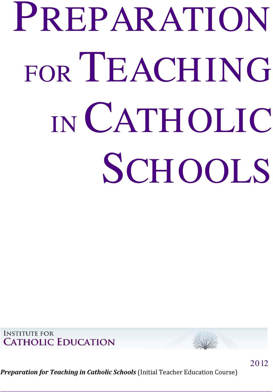 Teaching in Catholic Schools