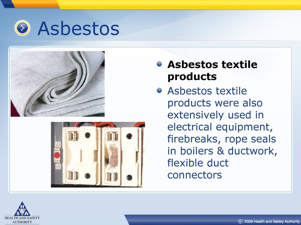 in electrical equipment, firebreaks, rope
