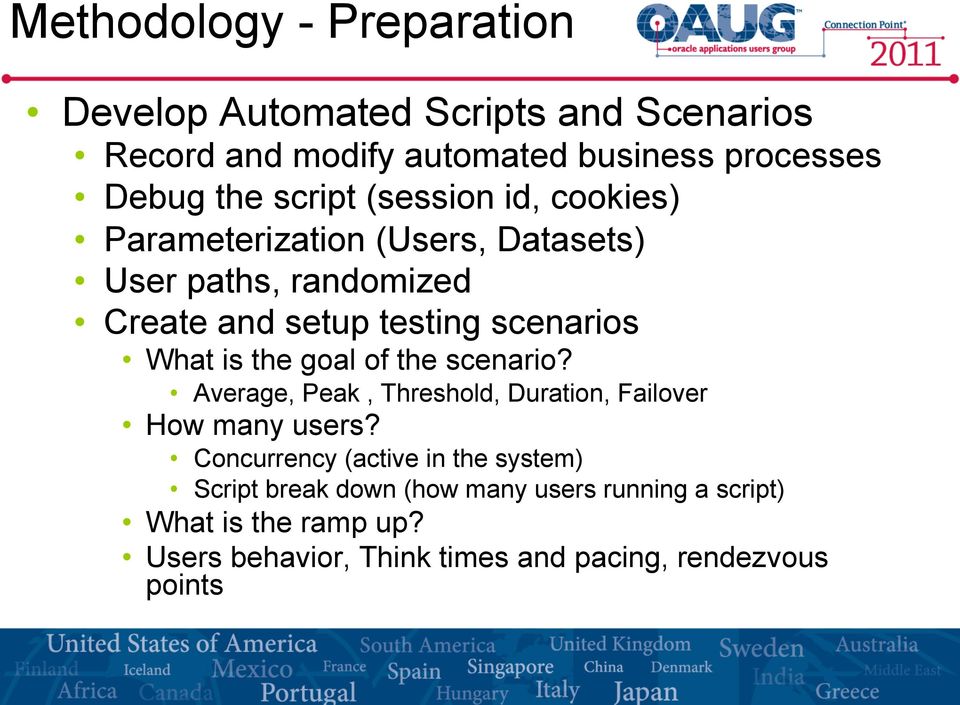 is the goal of the scenario? Average, Peak, Threshold, Duration, Failover How many users?