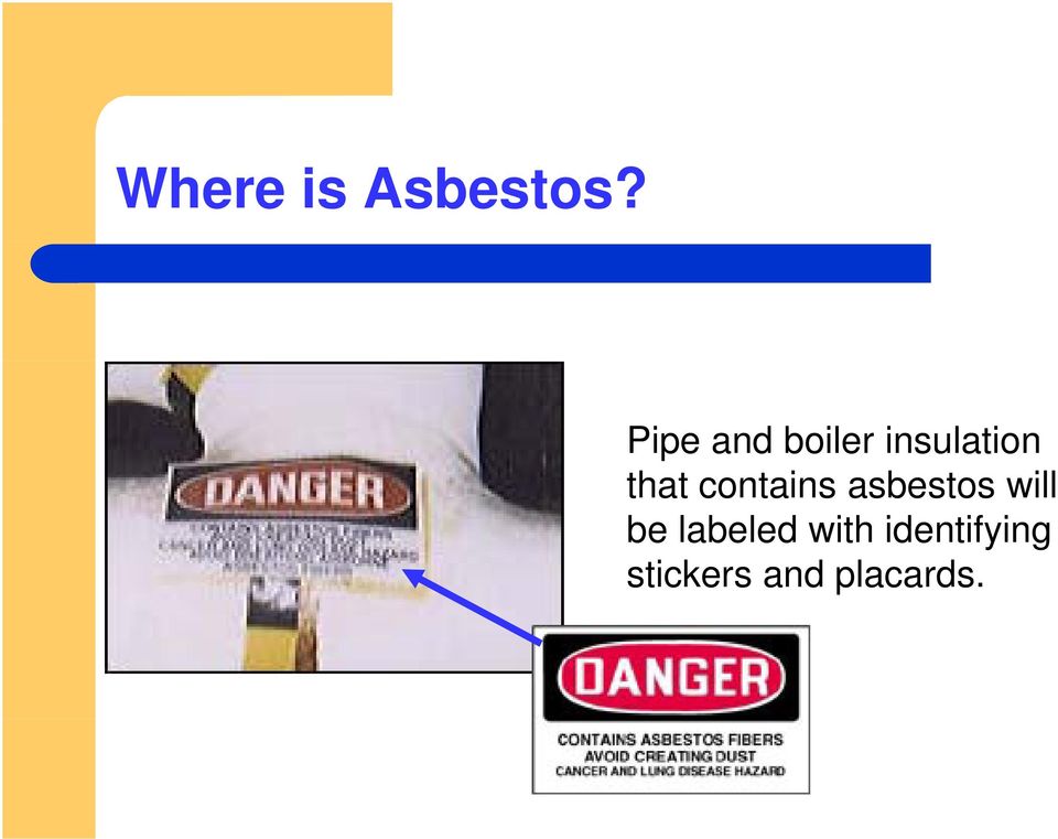 that contains asbestos will be