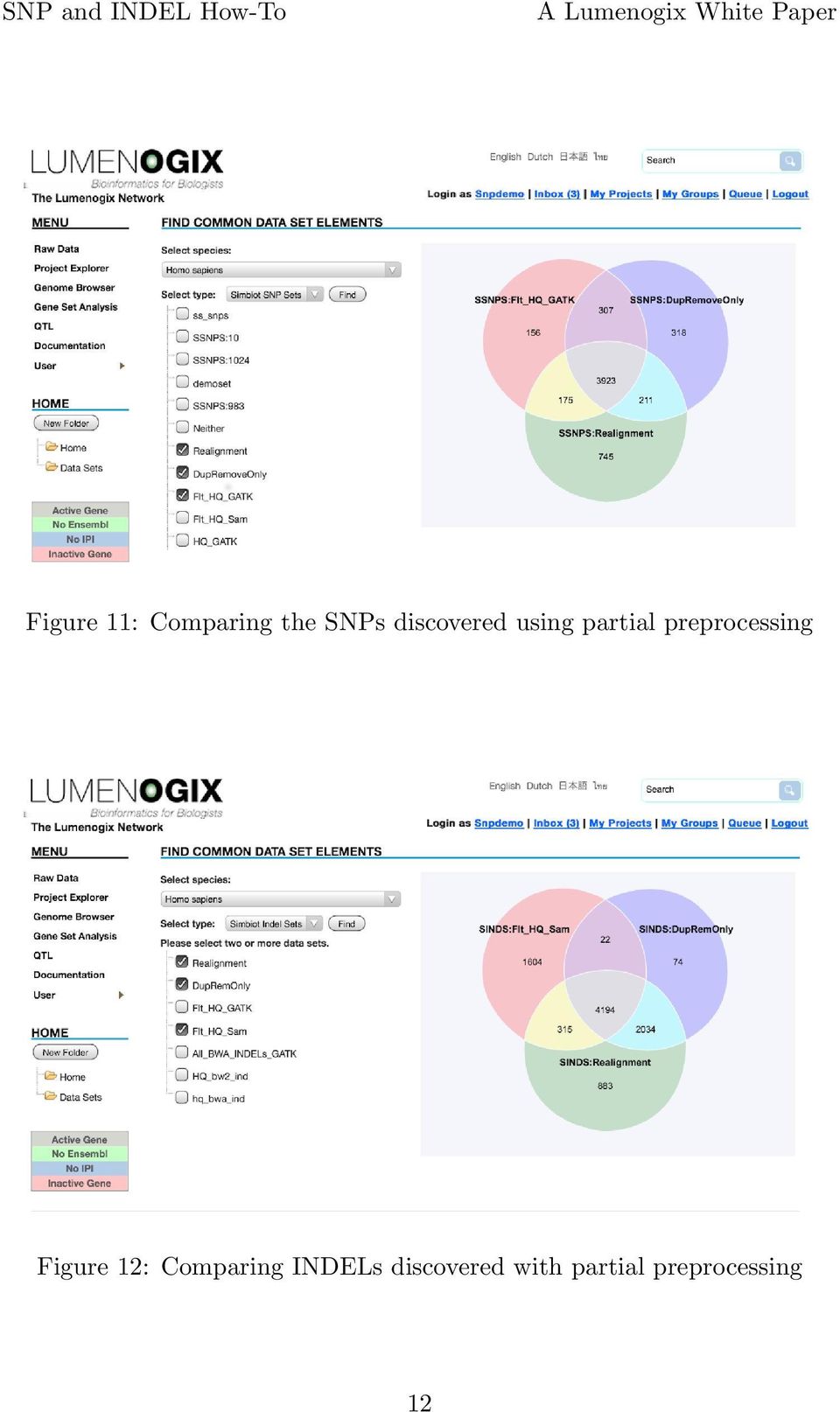 preprocessing Figure 12: Comparing