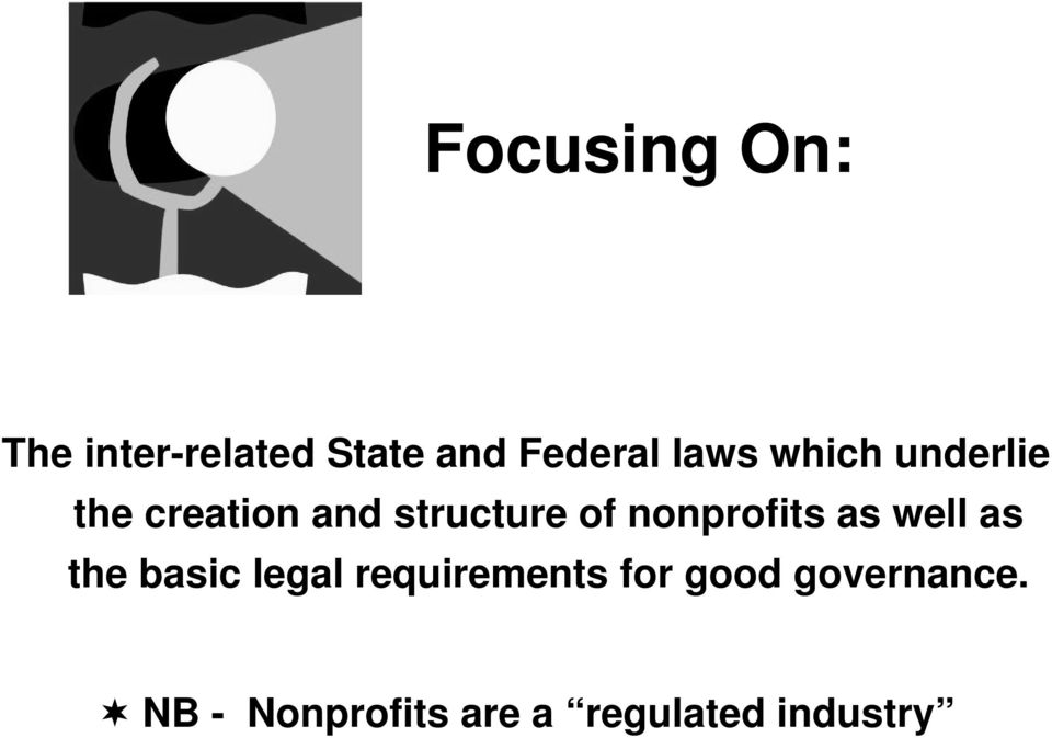 nonprofits as well as the basic legal requirements