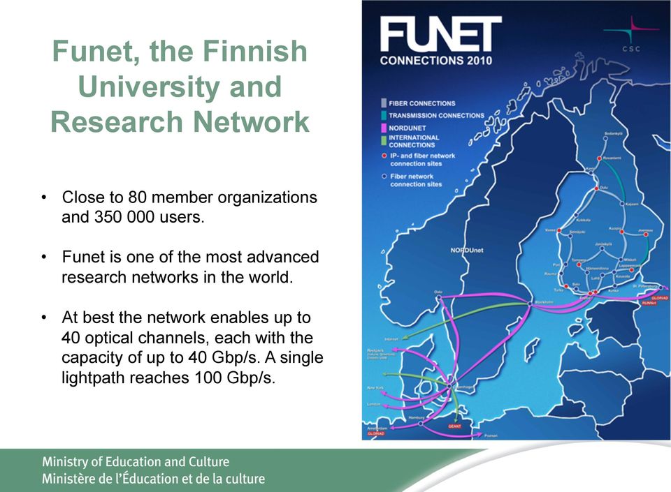 Funet is one of the most advanced research networks in the world.