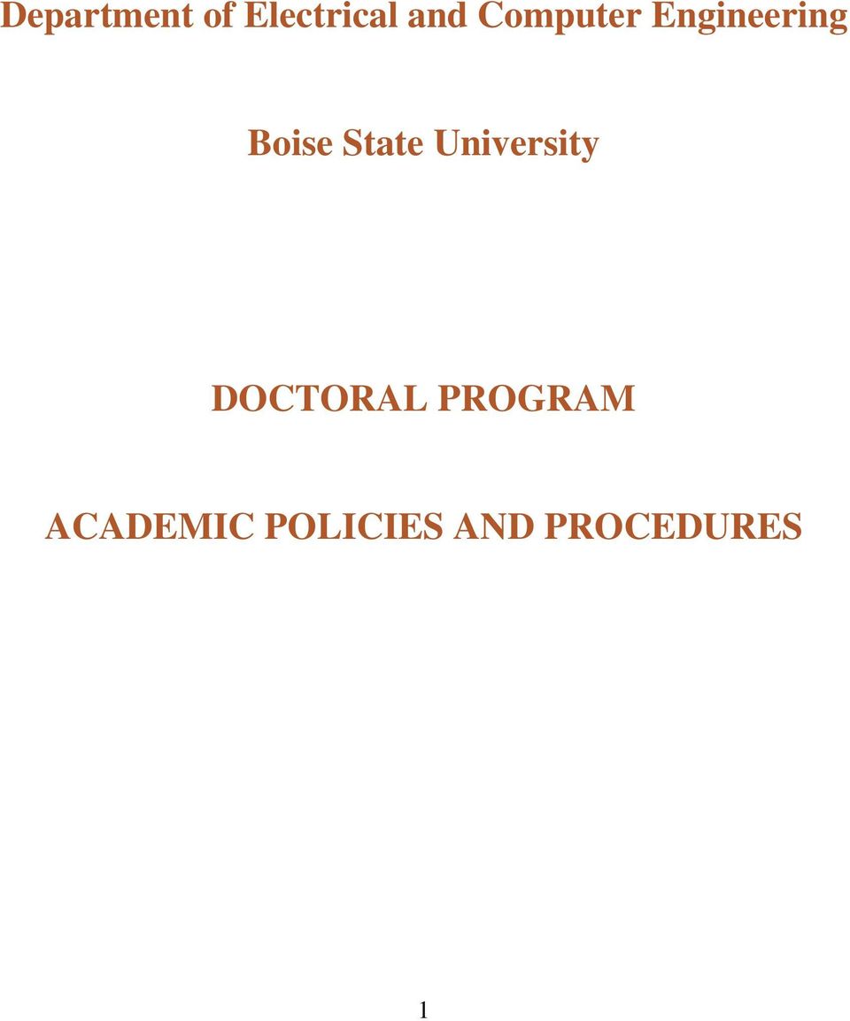 State University DOCTORAL