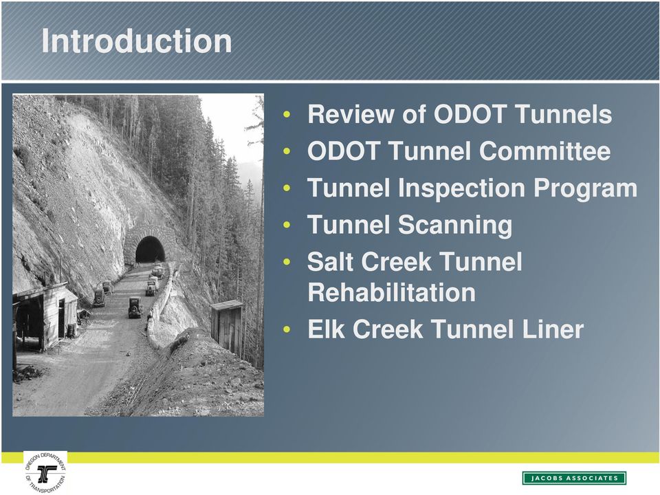 Inspection Program Tunnel Scanning