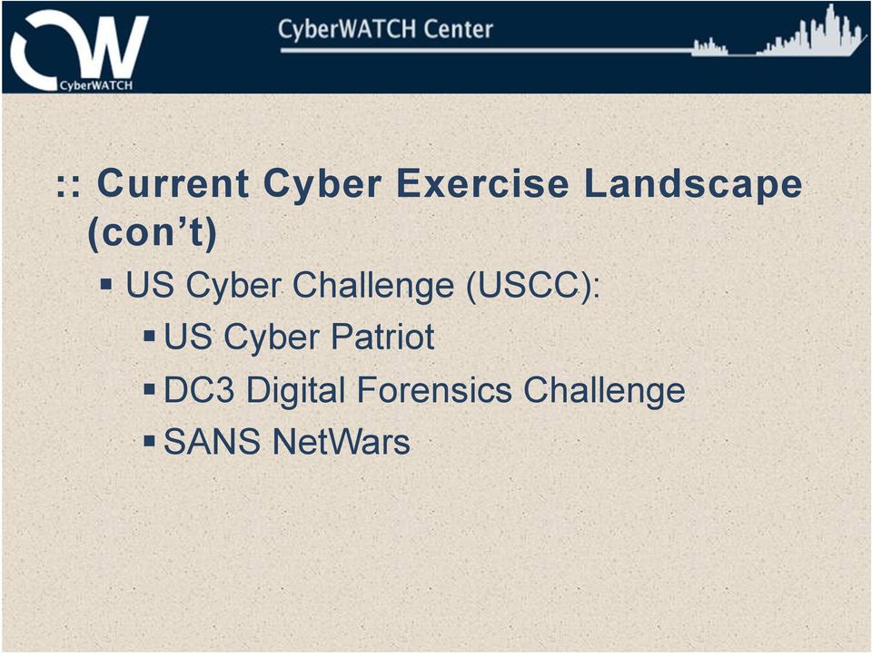 Challenge (USCC): US Cyber