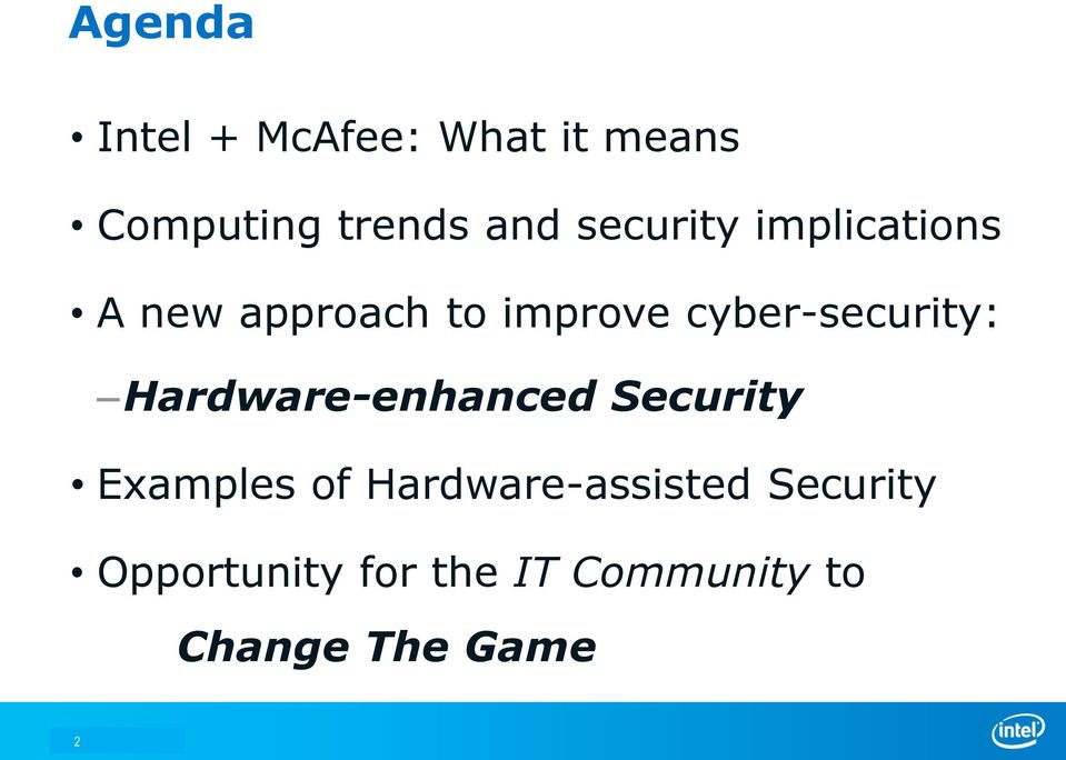 cyber-security: Hardware-enhanced Security Examples of
