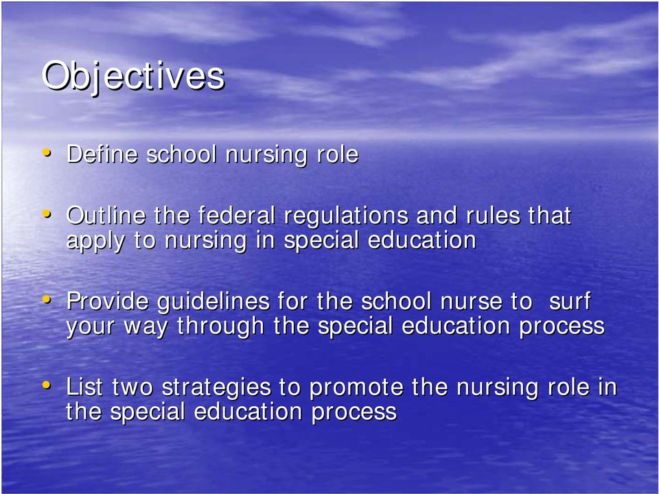 the school nurse to surf your way through the special education process