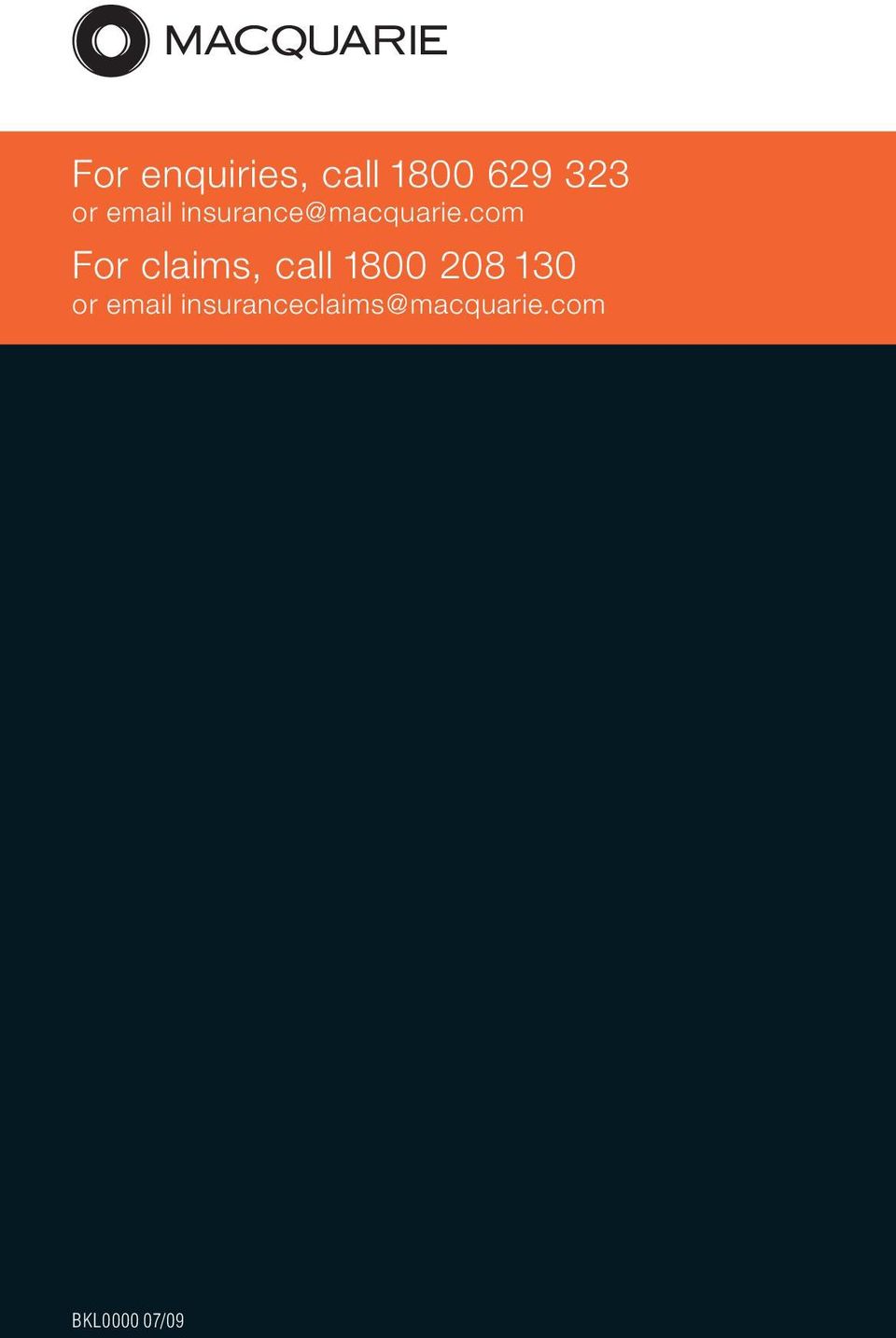 com For claims, call 1800 208 130 or