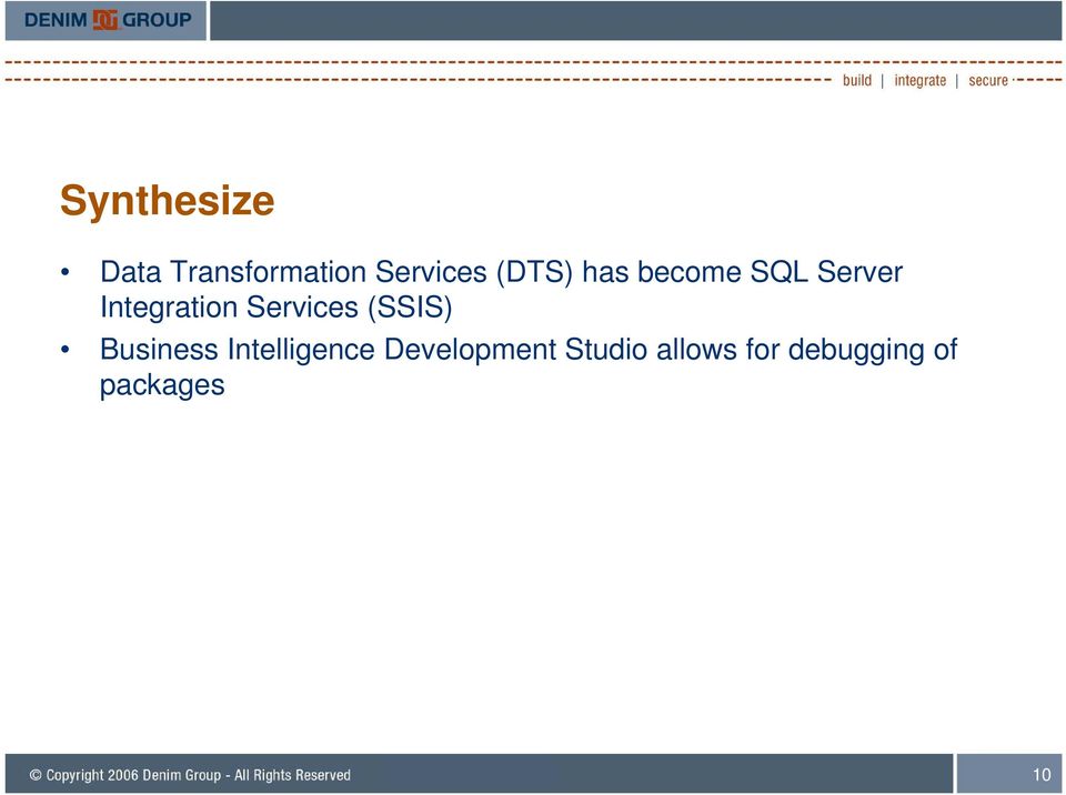 Services (SSIS) Business Intelligence