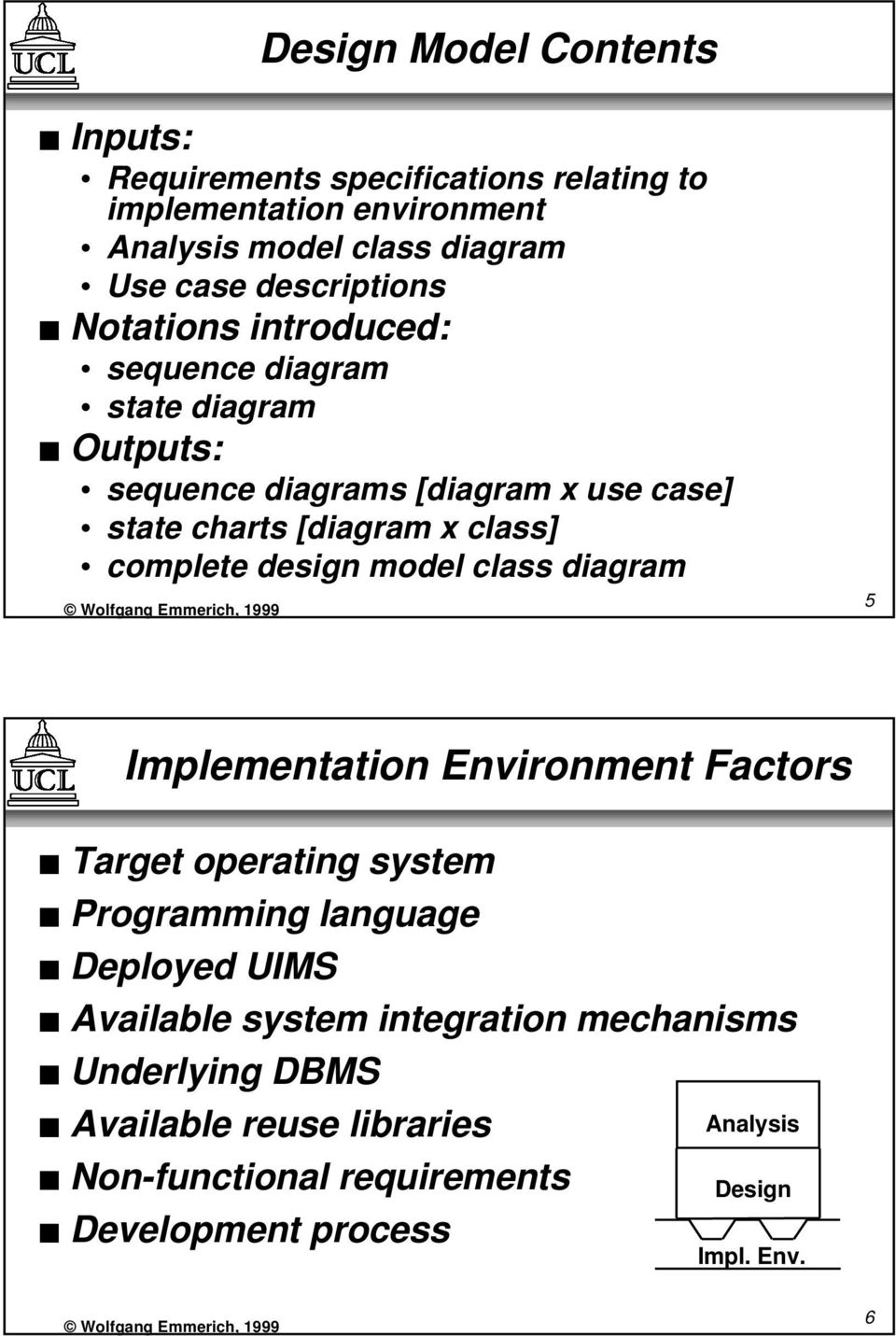 class] complete design model class diagram 5 Implementation Environment Factors Target operating system Programming language Deployed UIMS