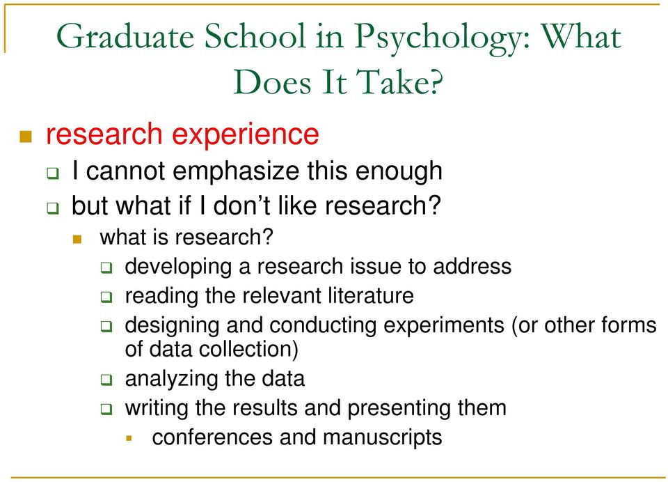 developing a research issue to address reading the relevant literature designing