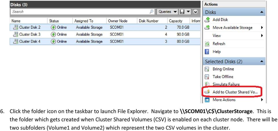 This is the folder which gets created when Cluster Shared Volumes (CSV) is