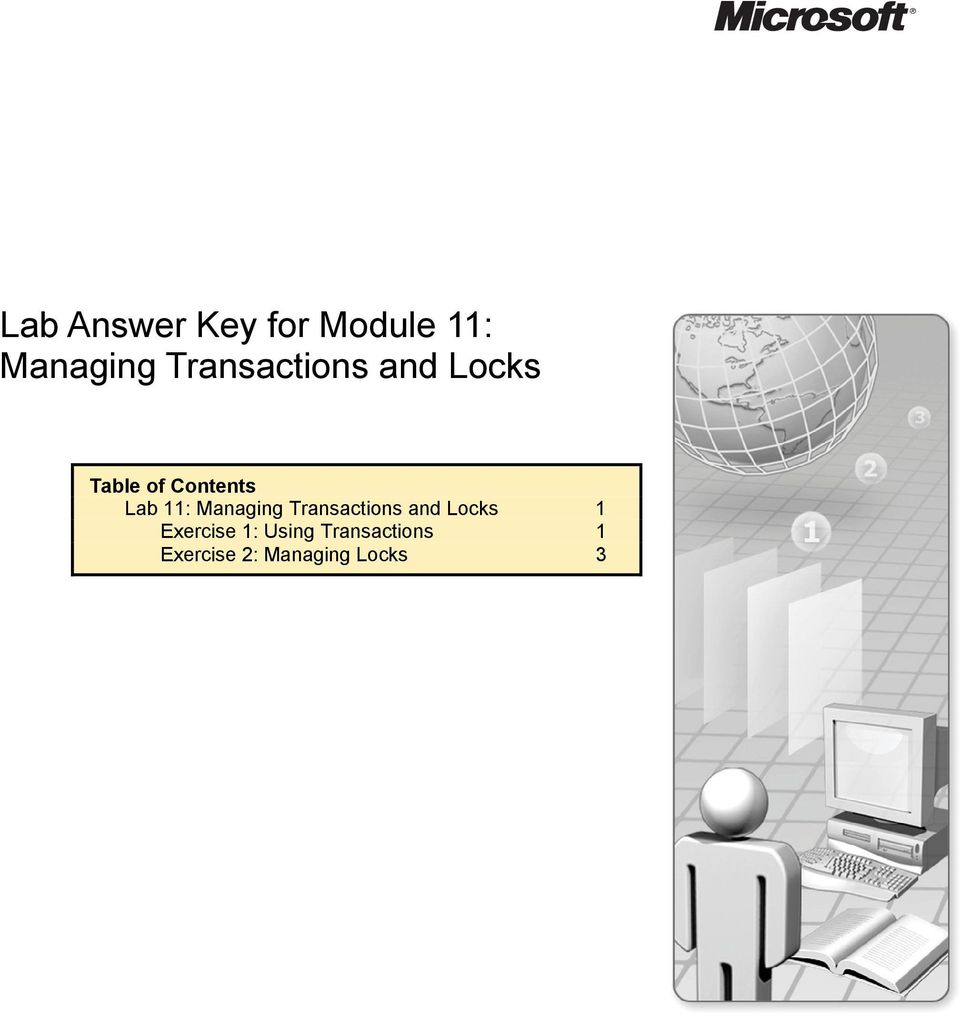 11: Managing Transactions and Locks 1