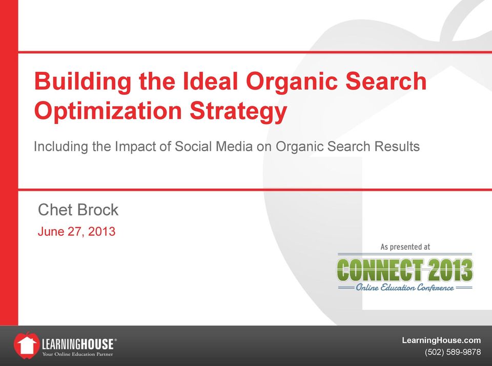 of Social Media on Organic Search Results