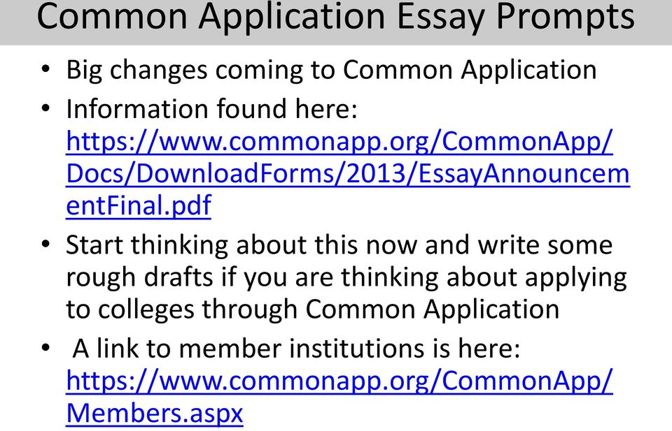 pdf Start thinking about this now and write some rough drafts if you are thinking about applying to