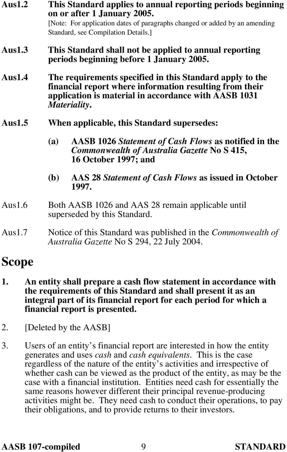] This Standard shall not be applied to annual reporting periods beginning before 1 January 2005.