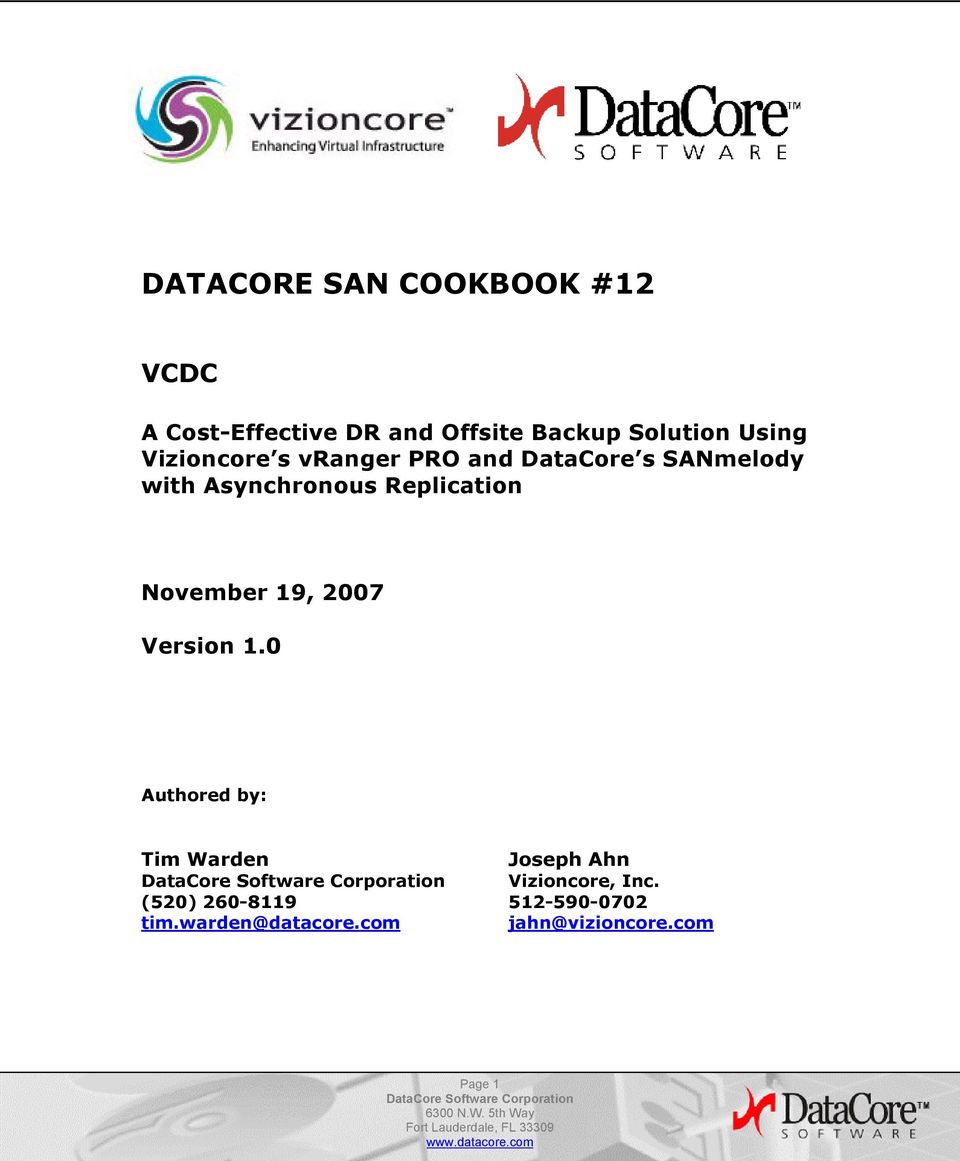 Datacore San Cookbook 12 Pdf Free Download