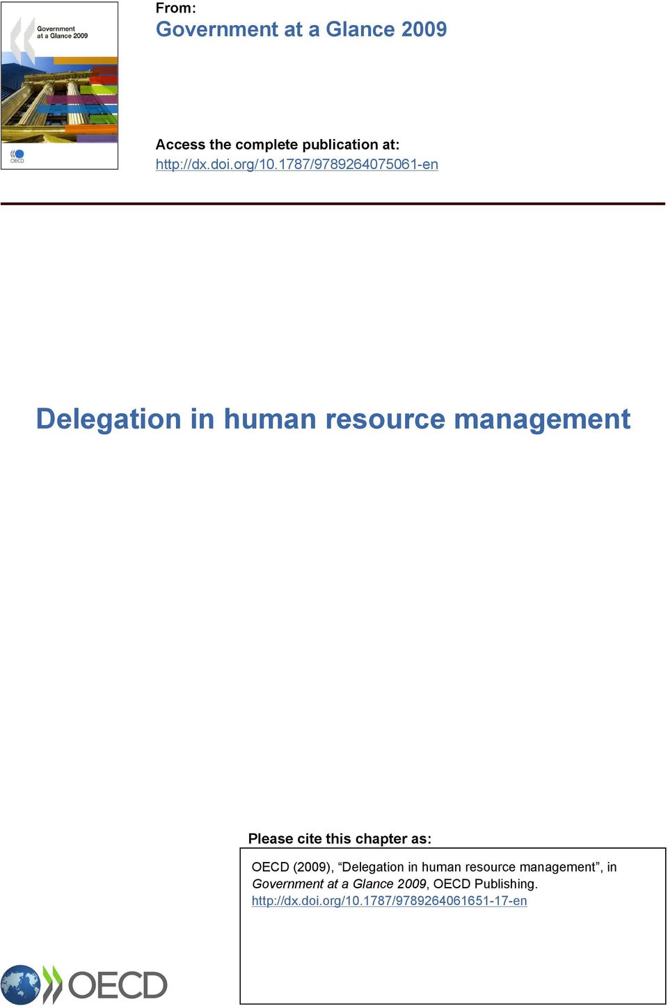 1787/9789264075061-en Delegation in human resource management Please cite this