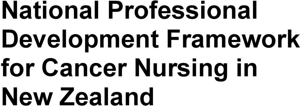 cancer professional development)