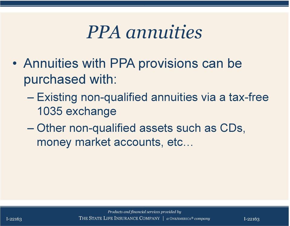 exchange Other non-qualified assets such as CDs, money market