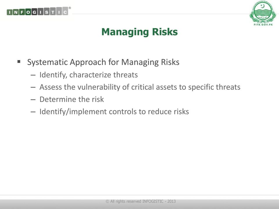 vulnerability of critical assets to specific threats