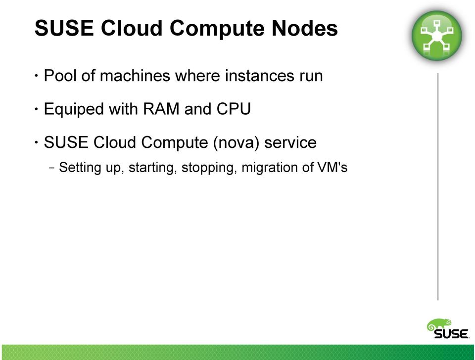 CPU SUSE Cloud Compute (nova) service