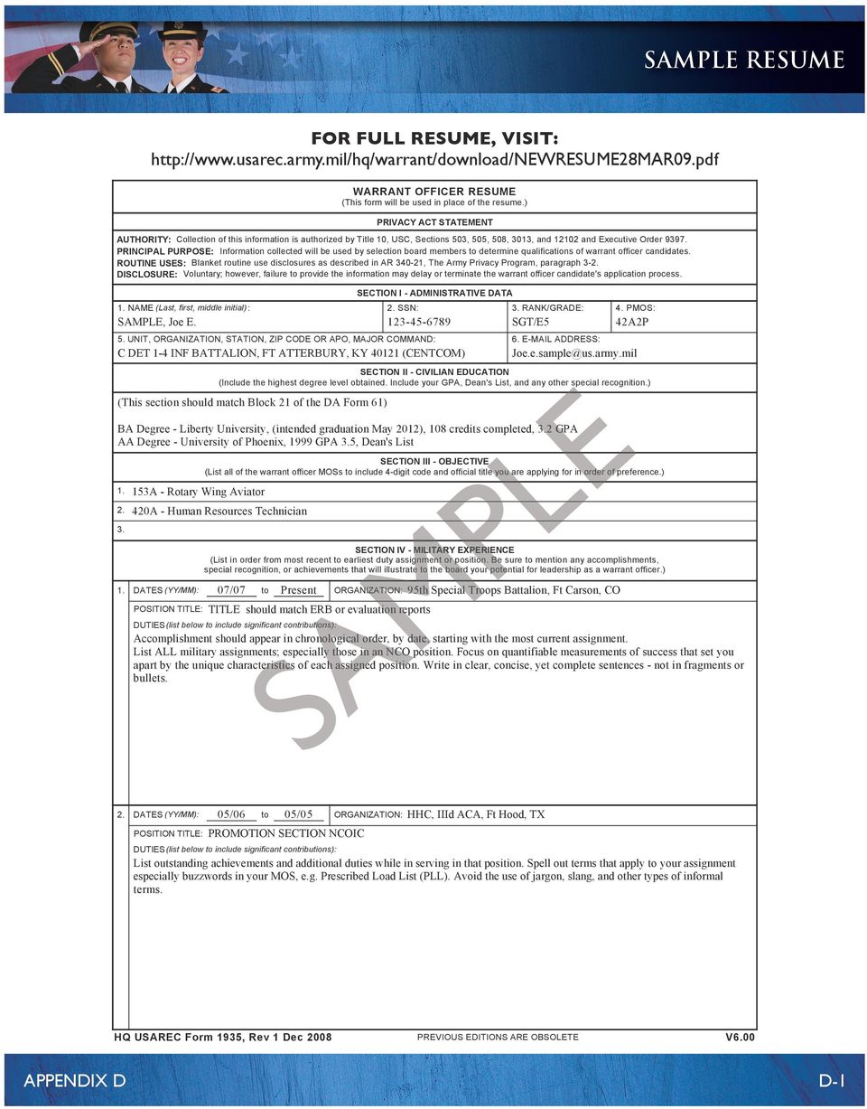Warrant Officer Application Guide Pdf Free Download