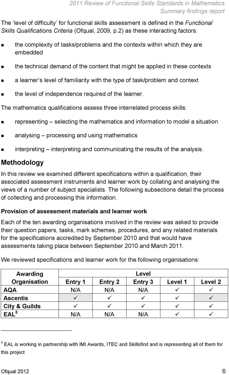 s level of familiarity with the type of task/problem and context the level of independence required of the learner.