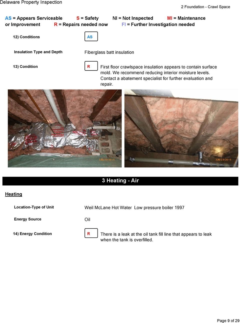Contact a abatement specialist for further evaluation and repair.