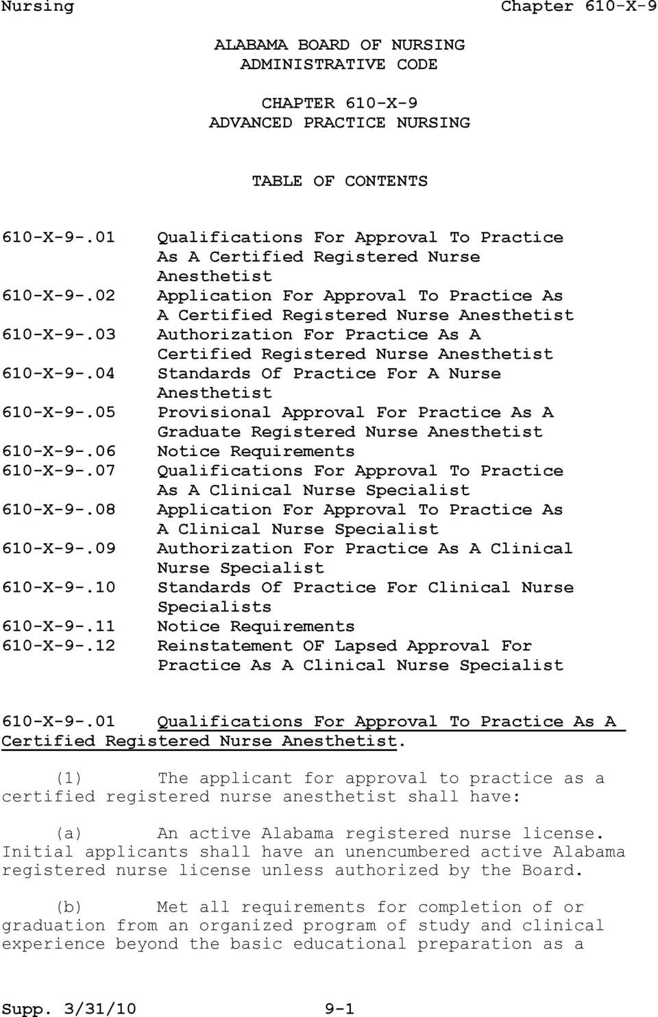 12 Qualifications For Approval To Practice As A Certified Registered Nurse Anesthetist Application For Approval To Practice As A Certified Registered Nurse Anesthetist Authorization For Practice As A