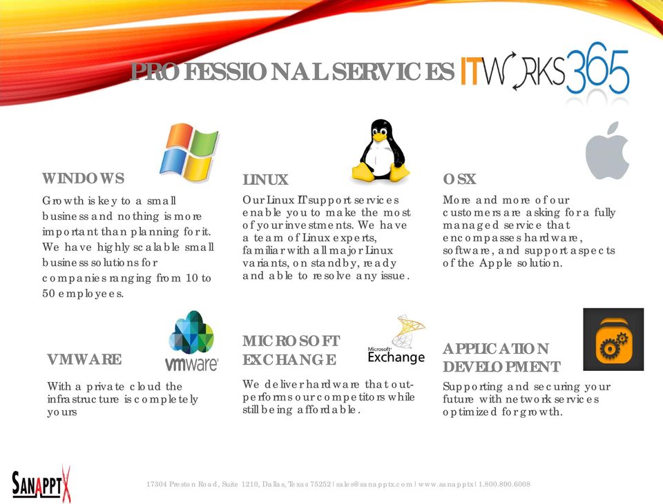 We have a team of Linux experts, familiar with all major Linux variants, on standby, ready and able to resolve any issue.