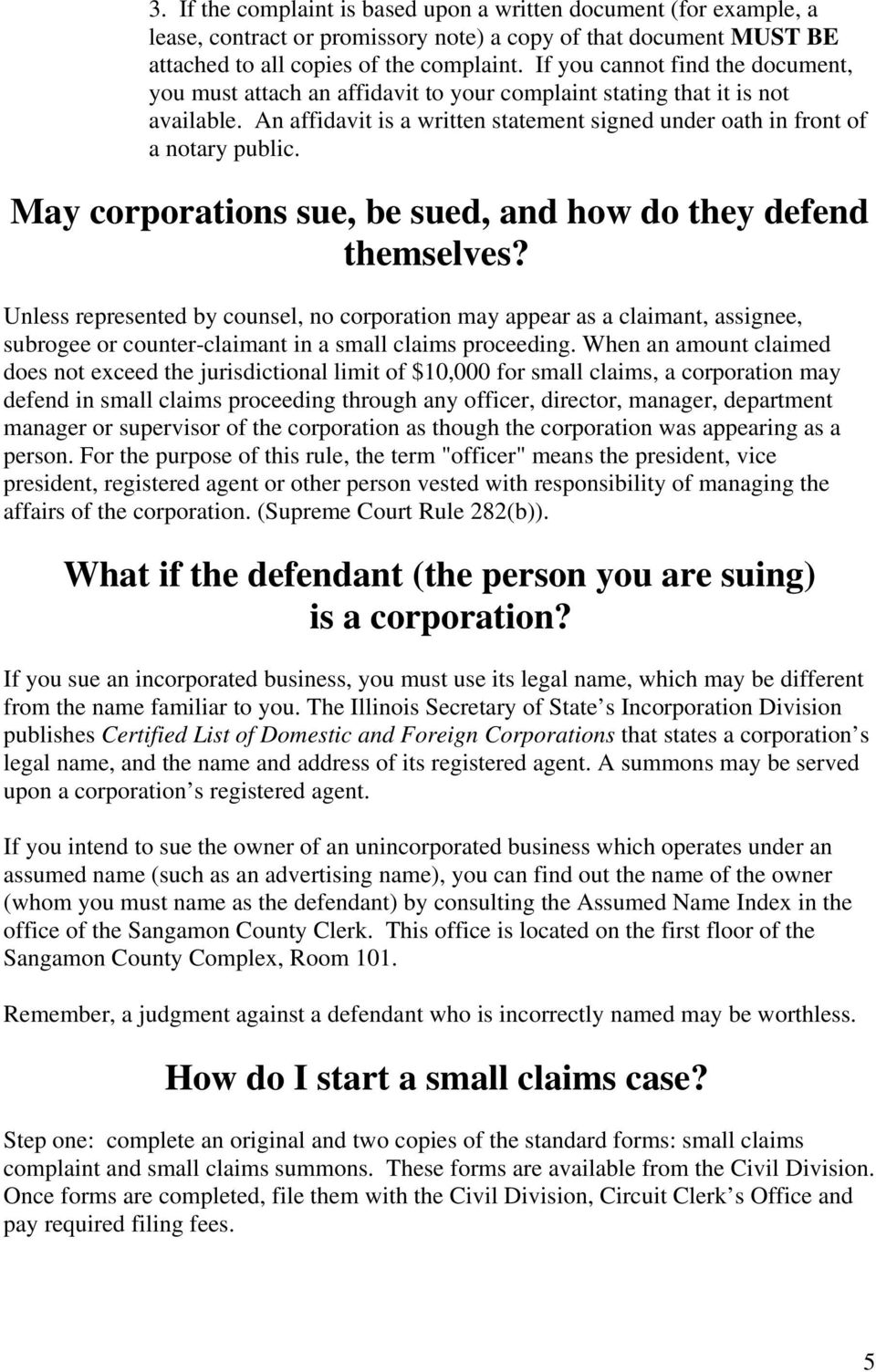 May corporations sue, be sued, and how do they defend themselves?