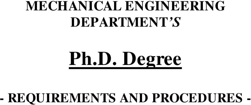 DEPARTMENT S Ph.D.