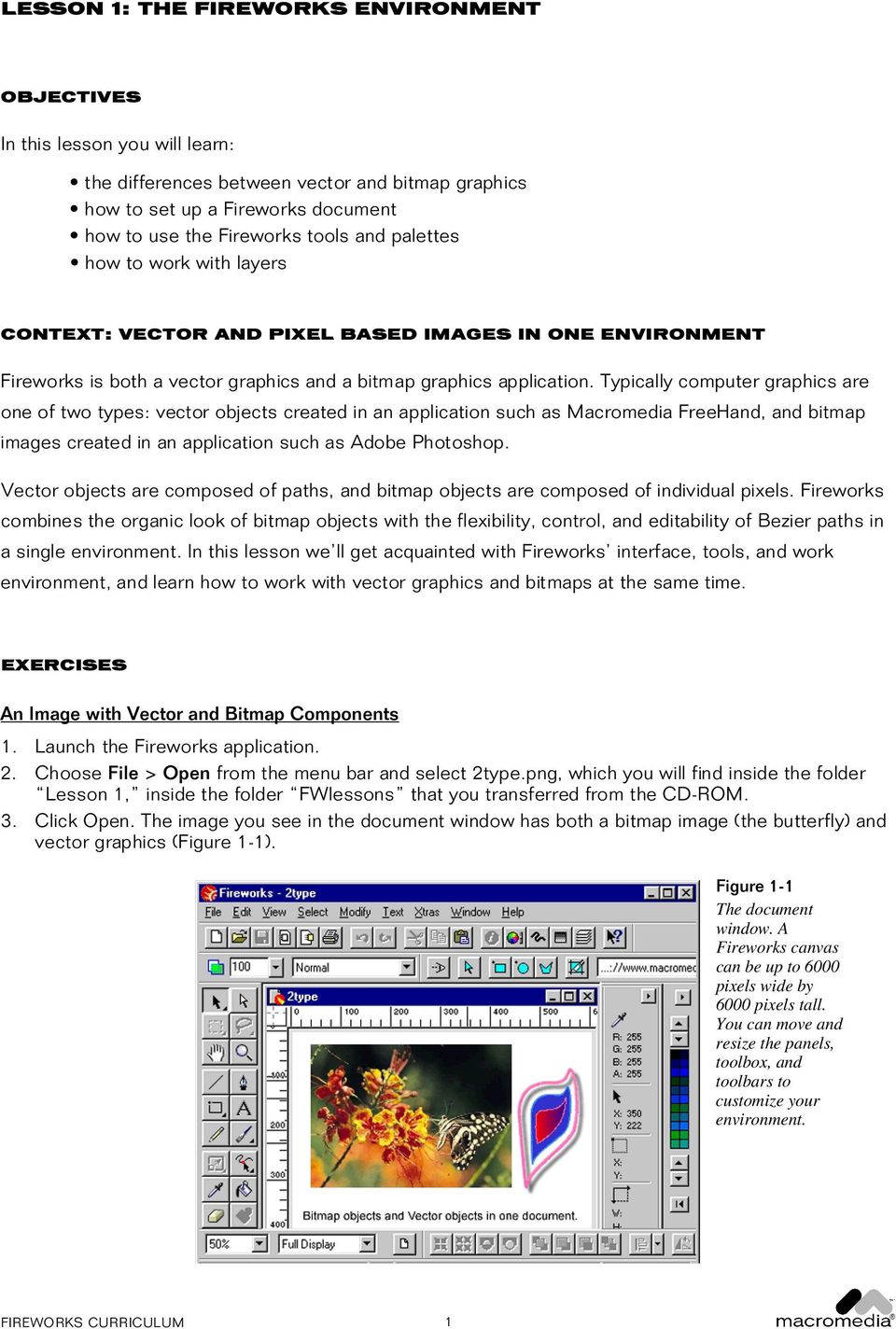 Typically computer graphics are one of two types: vector objects created in an application such as Macromedia FreeHand, and bitmap images created in an application such as Adobe Photoshop.