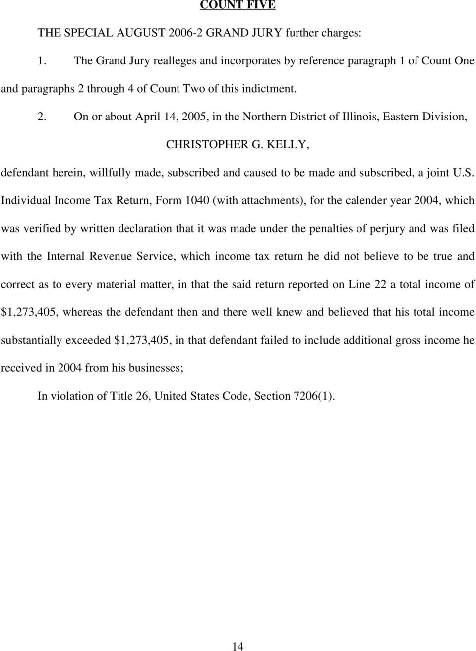 through 4 of Count Two of this indictment. 2.